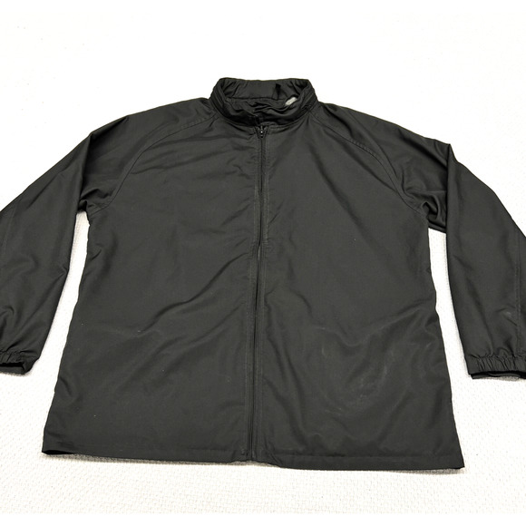 Gap Bomber Jacket Mens XXL Black Full Zip Stowable Hood Outdoor Classic - Picture 1 of 6